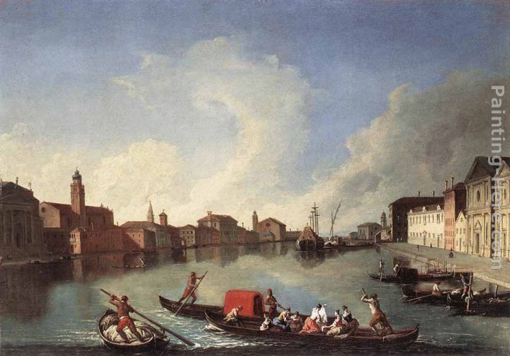 View of the Giudecca Canal painting - Johann Richter View of the Giudecca Canal art painting